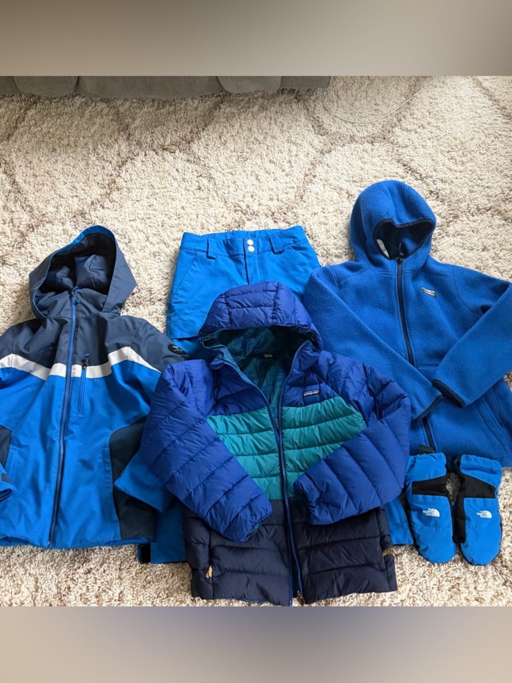 Bundle jackets and snow pants youth size m